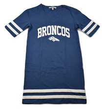 Junk Food Womens NFL Denver Broncos V-Neck Half Sleeve Dress New S-2XL