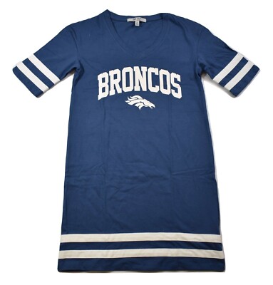 Junk Food Womens NFL Denver Broncos V-Neck Half Sleeve Dress New S-2XL |  eBay
