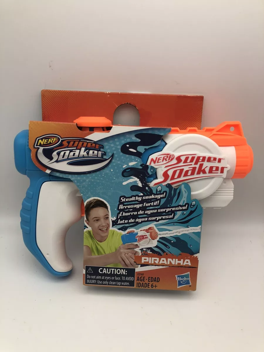 Nerf Super Soaker Water Gun Piranha Blue White Orange Ages 6
