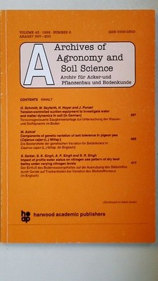 126588 ARCHIVES OF AGRONOMY AND SOIL SCIENCE - ARCHIV FÜR ACKERBAU UND BODEN