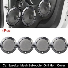 4pcs 4" Car Speaker Cover Mesh Subwoofer Grill Horn Guard Glossy Black Universal