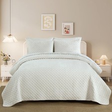 Velvet Bedspread Quilt Bedding Sets,Luxury Elegant Ultra Soft Velvet Comforte...