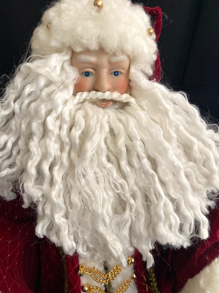 Muñeca de porcelana House of Lloyd 1992 Navidad alrededor del mundo San Nicolás 18" Foto 4 de 4