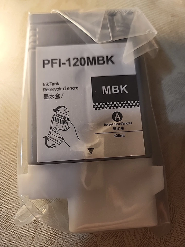 PFI-120 Ink Cartridge/PFI-120 PFI120 Ink Tank Bundle PFI-120MBK PFI-120BK (A) - Image 4 of 4