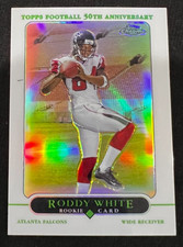 RODDY WHITE 2005 Topps Chrome Refractor #196 Rookie Card RC NFL Atlanta Falcons. rookie card picture