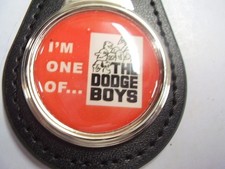 Dodge Boys Vintage 60s Logo  Key Chain  Leather Fob