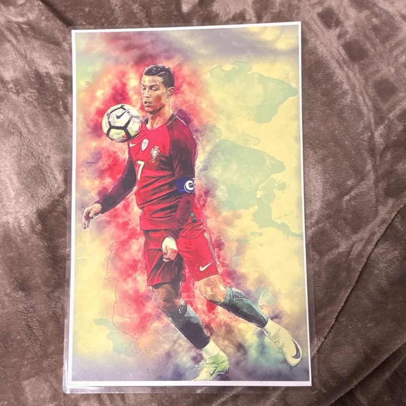 Cristiano Ronaldo Multicolor Poster soccer Theme for Bedroom, Office, Any Room