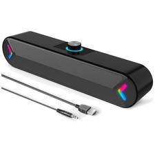 USB Computer Speakers with Colorful Light - 10W Stereo