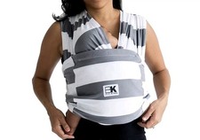 Baby K'tan Pre-wrapped Carrier XXS Charcoal Stripe