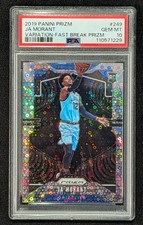 2019 Prizm JA MORANT Rookie Variation Fast Break PRIZM PSA 10 GEM MINT RC #249