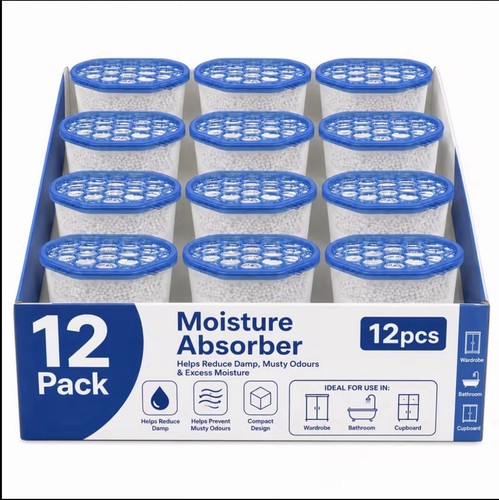 12pcs  Dehumidifier Moisture Absorber Pack Wardrobe Cupboard  Bedroom Storage