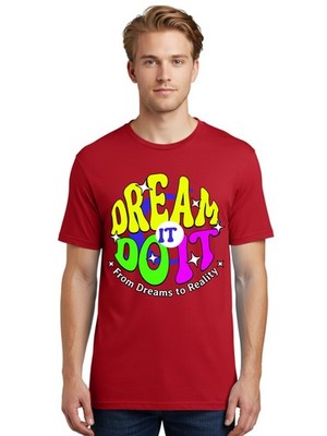 Dream-Do-It Mens Graphic Tee,100% Cotton,Casual Summer Wear