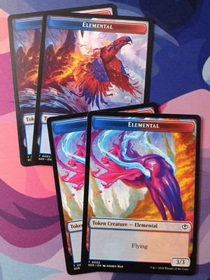 Elemental 3/3 Flying Token x 4 | *% Off 2+ | S.o. Strixhaven (SOS) | NM | MTG