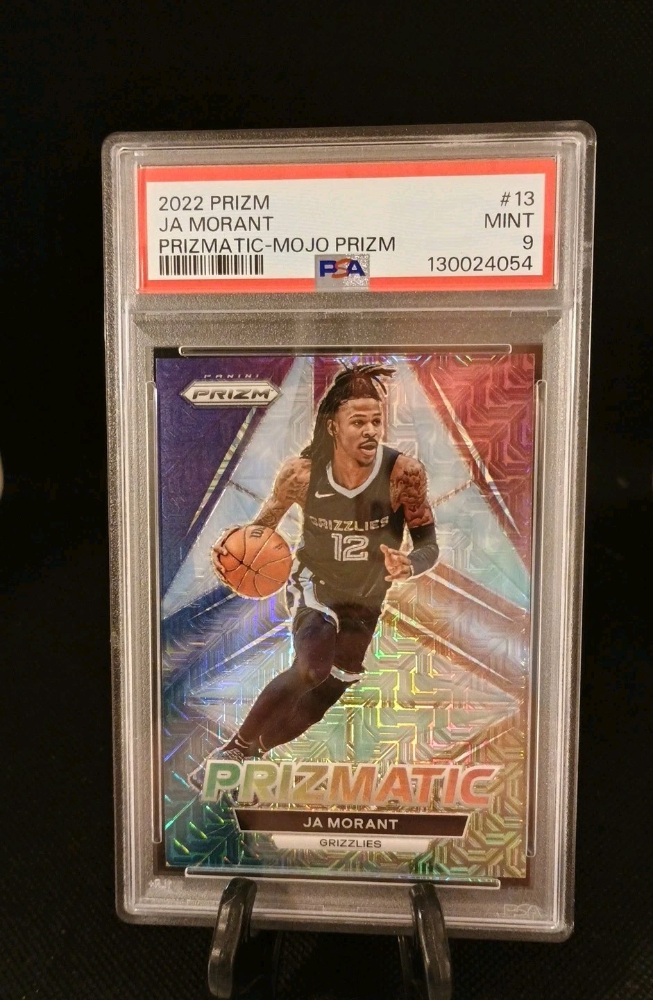 🔥 🔥 🔥 2022-23 Panini Prizm - Prizmatic Ja Morant #13 Mojo Prizm /25 PSA 9 