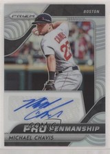 2020 Panini Prizm Pro Penmanship Silver Prizm Michael Chavis #PP-MC Auto 0q3