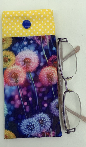 Glasses Case Spectacle Case Gift idea Soft padded Kam Snap Handmade In Cheshire - Picture 2 of 3