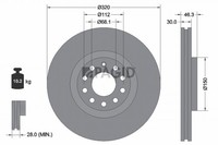 2X Bremsscheibe Pagid 50316NHC FüR Audi A4 B7 8EC Avant 8ED A6 C5 4B5 4B6 4B2 B5