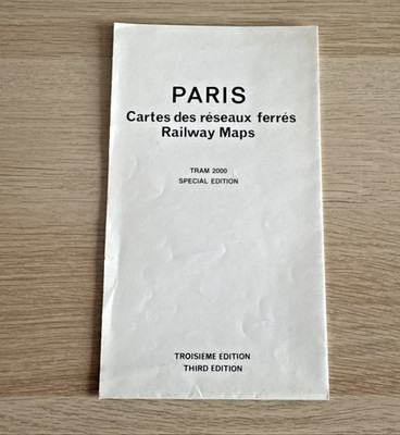 Paris Wachtel Eisenbahn Karte Straßenbahn 2000 Sonderausgabe