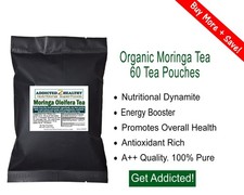60 Count Moringa Oleifera Tea Bags-Natural Energy, Antioxidant Green Superfood