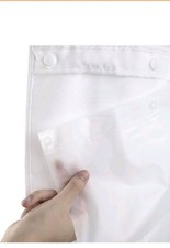 No Hook 70W x 63H Detach Button Liner Snap in Fabric Shower Curtain Replacement