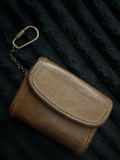 Vintage Coach Leather Keychain Multi Function Wallet  7219 British Tan
