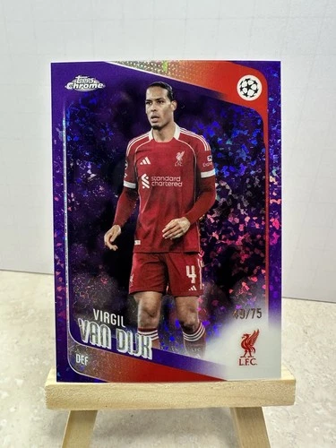 2025-26 Topps Chrome UEFA Virgil van Dijk #79 Purple /75