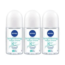 Nivea Brightening Happy Shave 8 Superfood Roll-On Deodorant, 1.7oz Pack of 3 