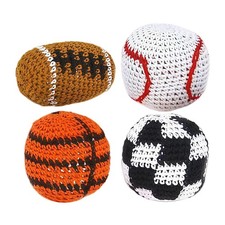 Footbag Sack for Kick Ball 4PCS Portable Colorful Funny Hacky Sports KIckbags
