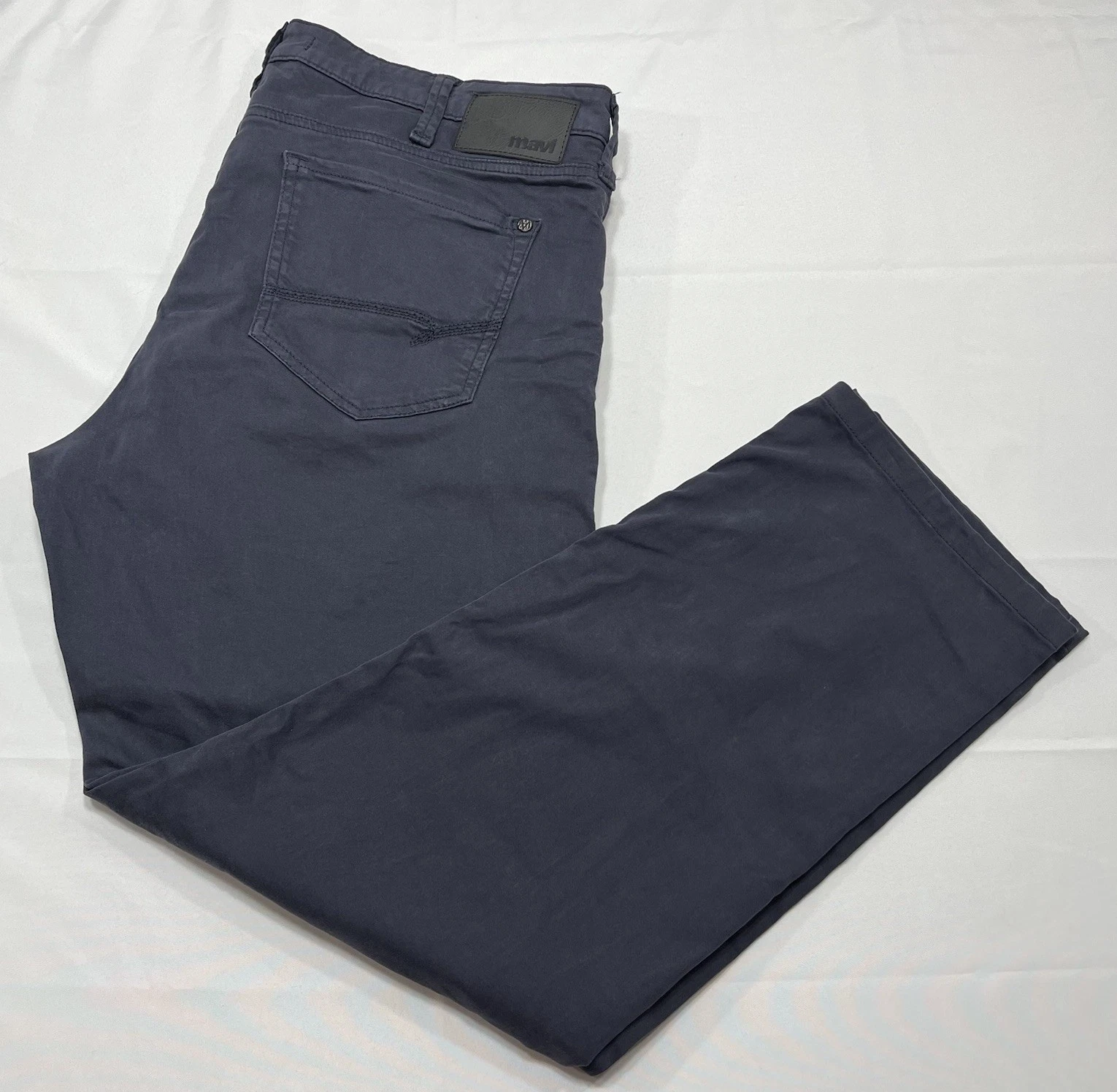 Mavi Pants Mens Zach 38/32 (Fit 38x29”) Blue Stretch Cotton Blend Casual Pants