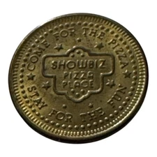 Showbiz Pizza Place Brass Play Value Coin Token