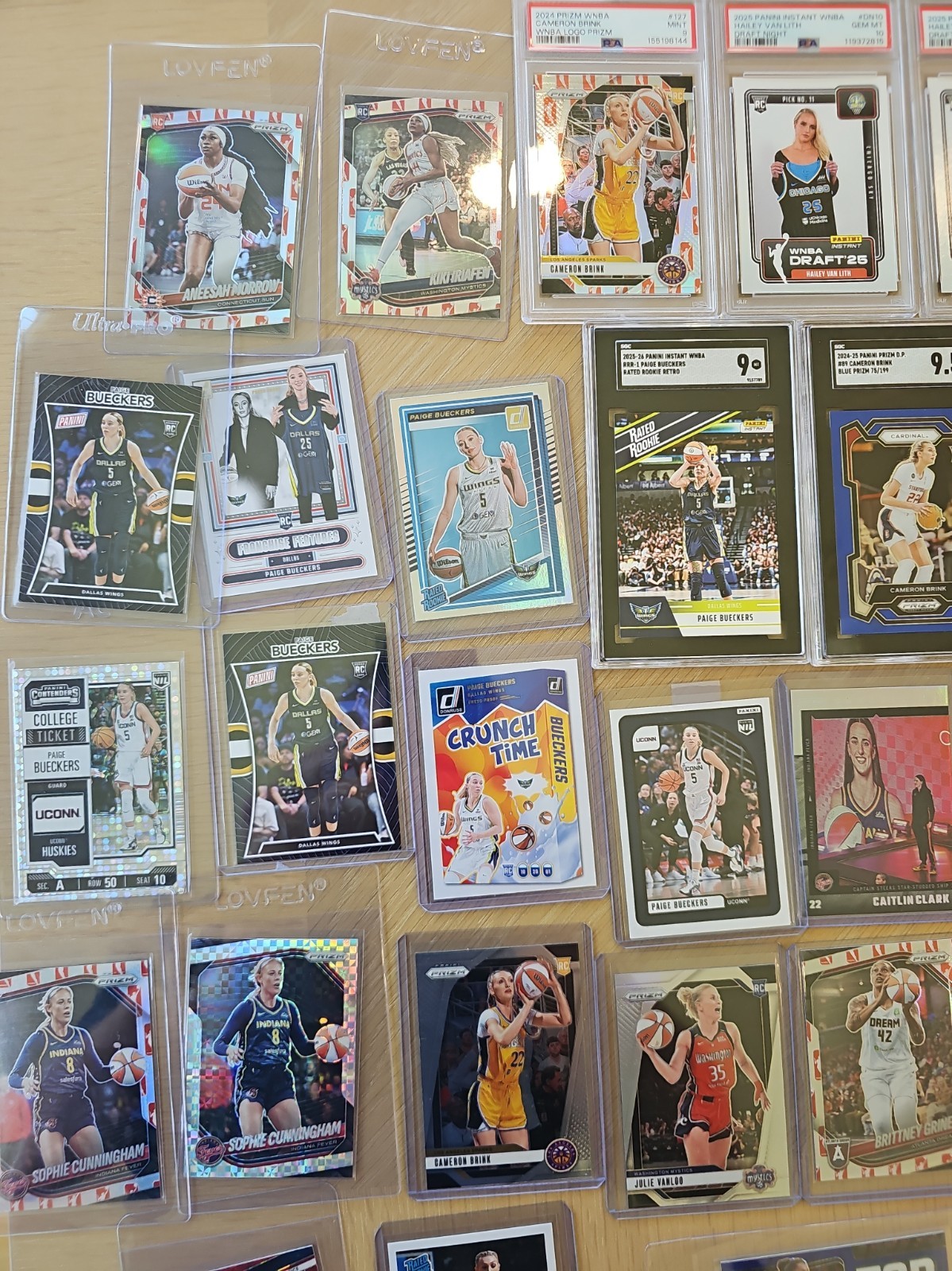 WNBA LOT CAITLIN CLARKx5 PAIGE BUECKERSx7 CITRON BRINK AJA SOPHIE PSA10 Gem Auto view 3