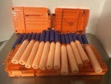 Lot of 3 - Nerf Dart Gun 6  12 Round Ammo Magazine Clip N-Strike Elite Plus Amo