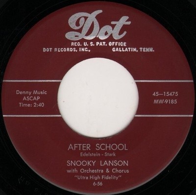 Snooky Lanson - After School / I'm Tired Of Everything But You, 7'', (Vinyl)