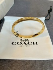 Brand New Coach Medium Size Signature Hinged Bangle Bracelet