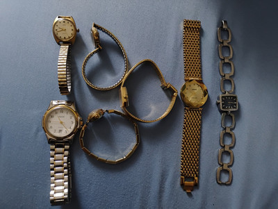 6 Uhren Set Automatik, Quartz, Konvolut defekt Vintage