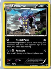 Carta Pokemon Malamar XY 77/146 rara giocata moderatamente - epoca media