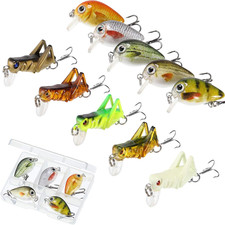 10 Pieces Mini Fishing Lures Micro Fishing Hard Baits Crankbaits Panfish Lure...