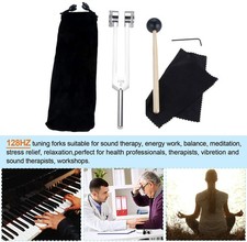 OM 128 Hz Tuning Forks Aluminum Alloy For Sound Therapy Meditation Relaxation