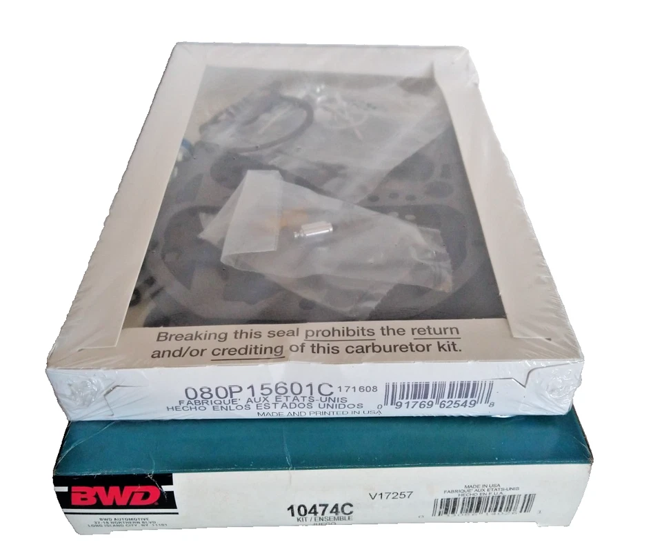 Kit de reparación de carburador - Kit de carburador para Rochester 4 Bbl BWD 10474C (Hecho en EE. UU. Foto 3 de 4