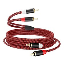 RCA Cable 3Ft,2Rca Male to 2-Rca Male Audio Stereo Subwoofer Cable Hi 3Ft/1M