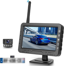 Wireless Telecamera Retromarcia Set, Telecamera per Cornice Targa Con 4,3 Pollic