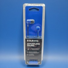 Skullcandy JIB In-Ear Earbuds Headphones Headset w/Mic - Blue / Black NEW