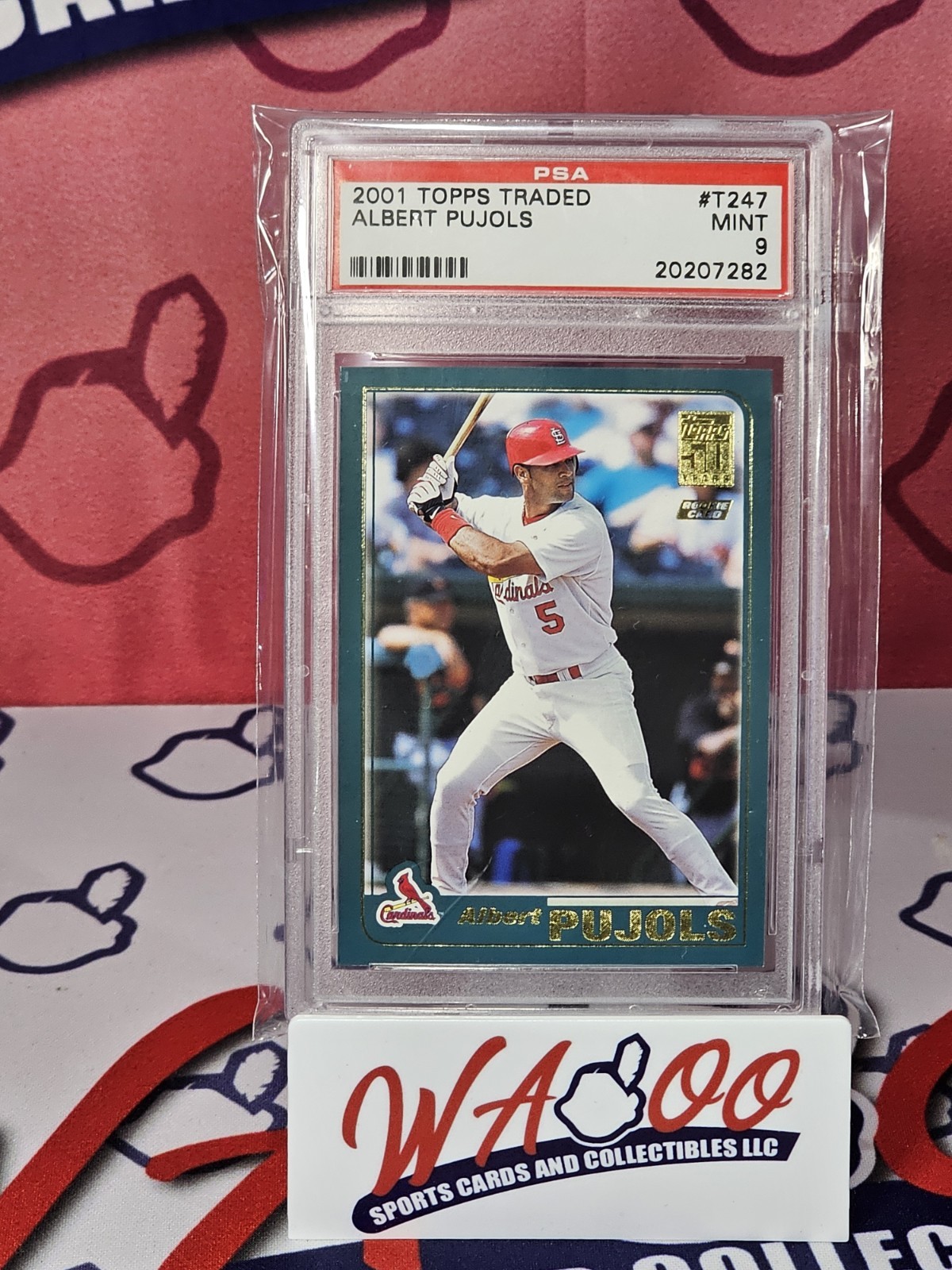 2001 TOPPS TRADED #T247 ALBERT PUJOLS ROOKIE RC PSA 9