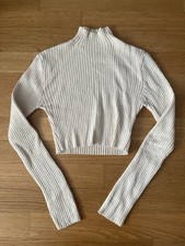 Shein Cropped Pullover Gr. M Beige Bauchfrei Oberteil Basic