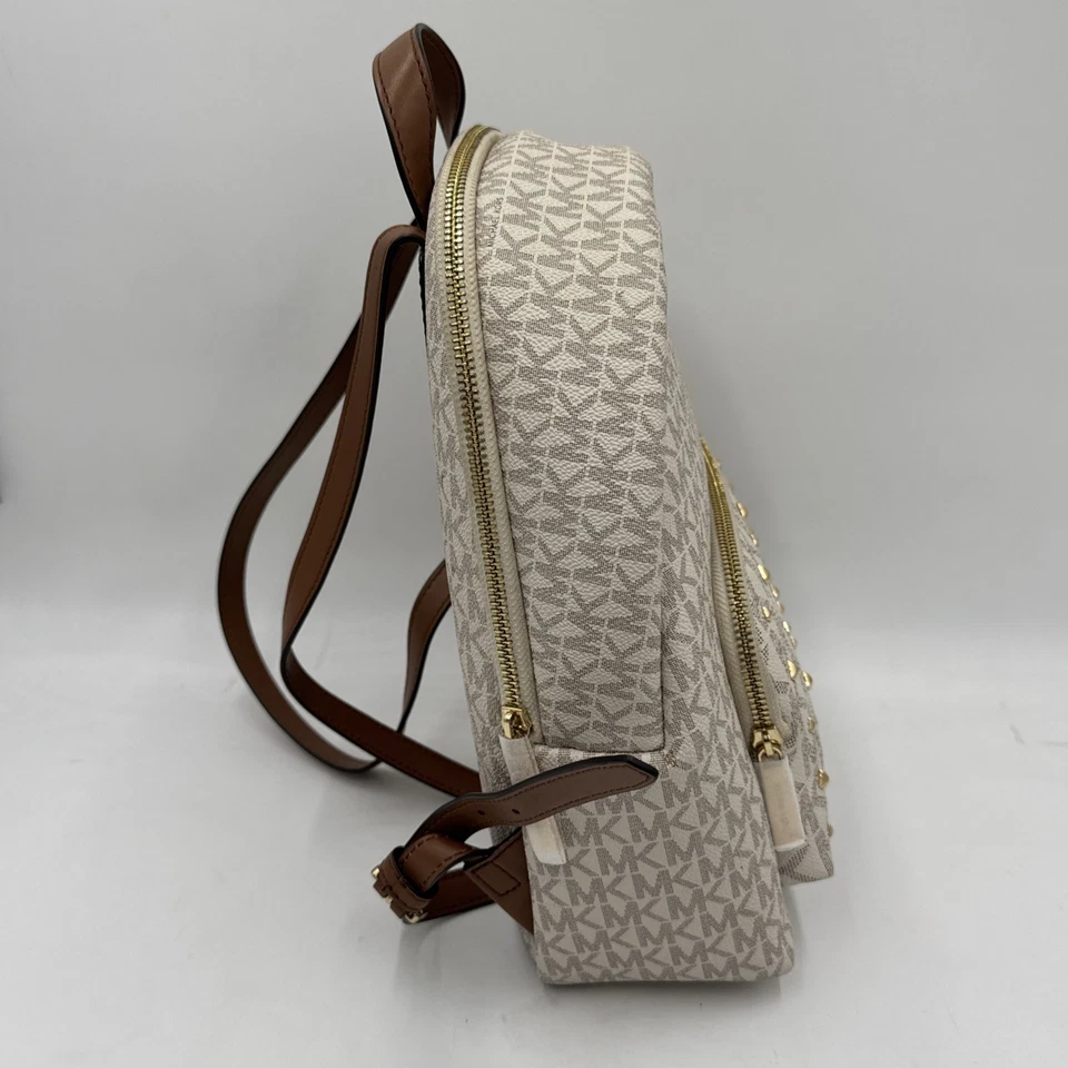 Mochila Michael Kors Erin Mujer Mediana Monograma Marrón Vainilla 35F0GERB2V Foto 3 de 4