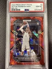 2023-24 Panini Prizm Draft Picks - Victor Wembanyama Red Ice Prizm (RC) PSA 10