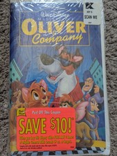 Oliver and Company 1996 VHS Walt Disney Masterpiece with Inserts