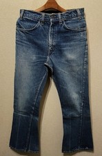 Vintage 60s 70s Levi's 646 Big E Denim Jeans W31 L30 USA Made Bell Bottom Indigo