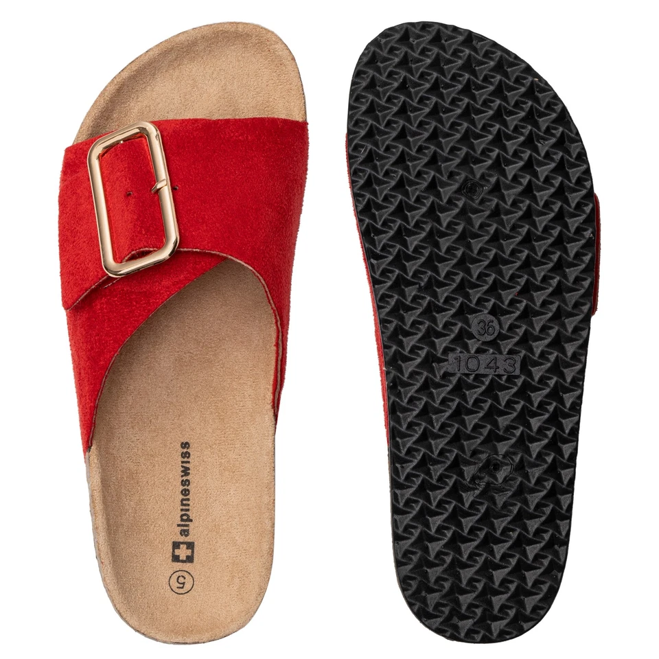 Sandalias Alpine Swiss Heidi para mujer | Cómoda plantilla de corcho | Arco Foto 4 de 4