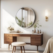 Round Bathroom Wall Mirror Bedroom Living Room Makeup Dressing Circle Mirror
